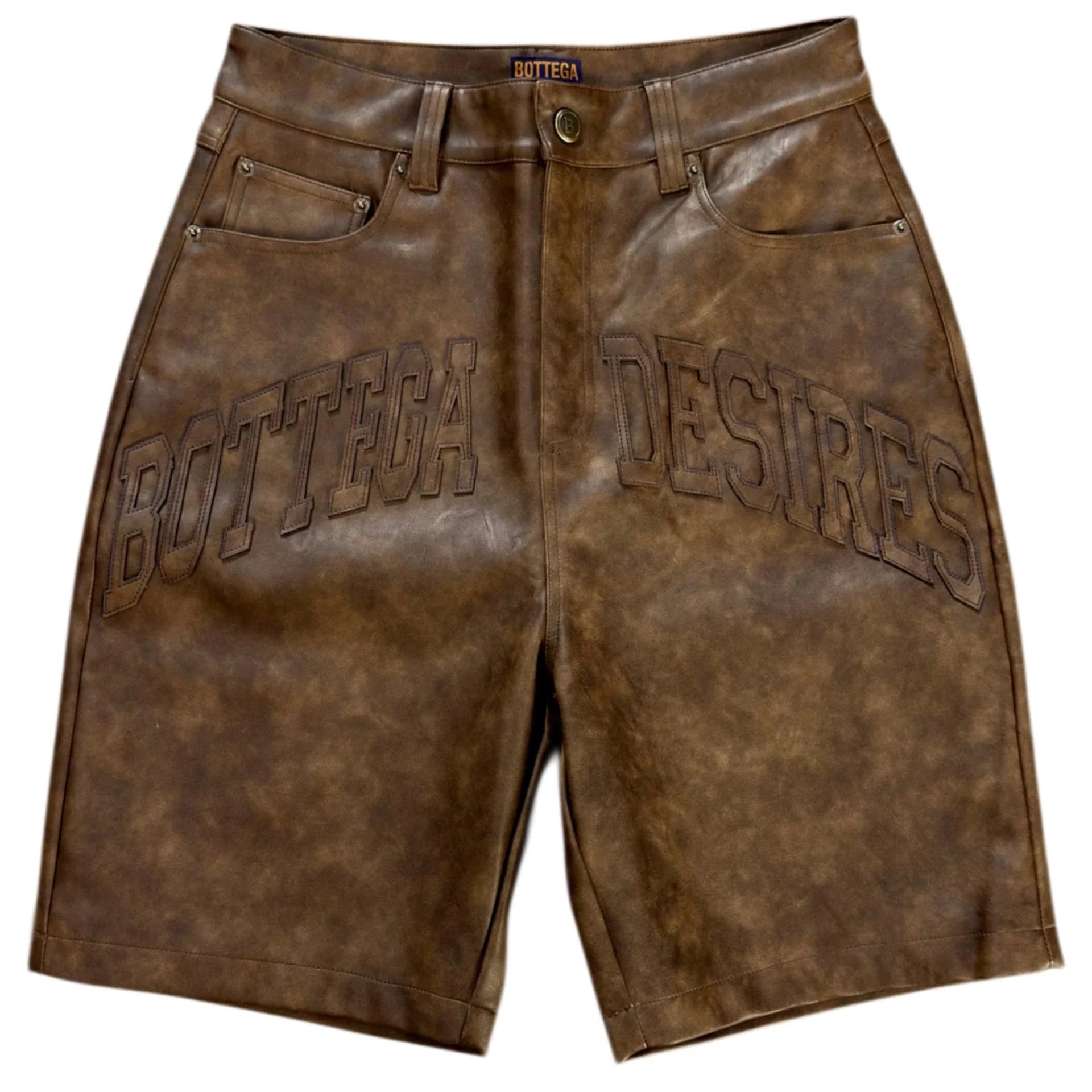 BOTTEGA DESIRES LEATHER SHORTS (BROWN) – Prized Wear