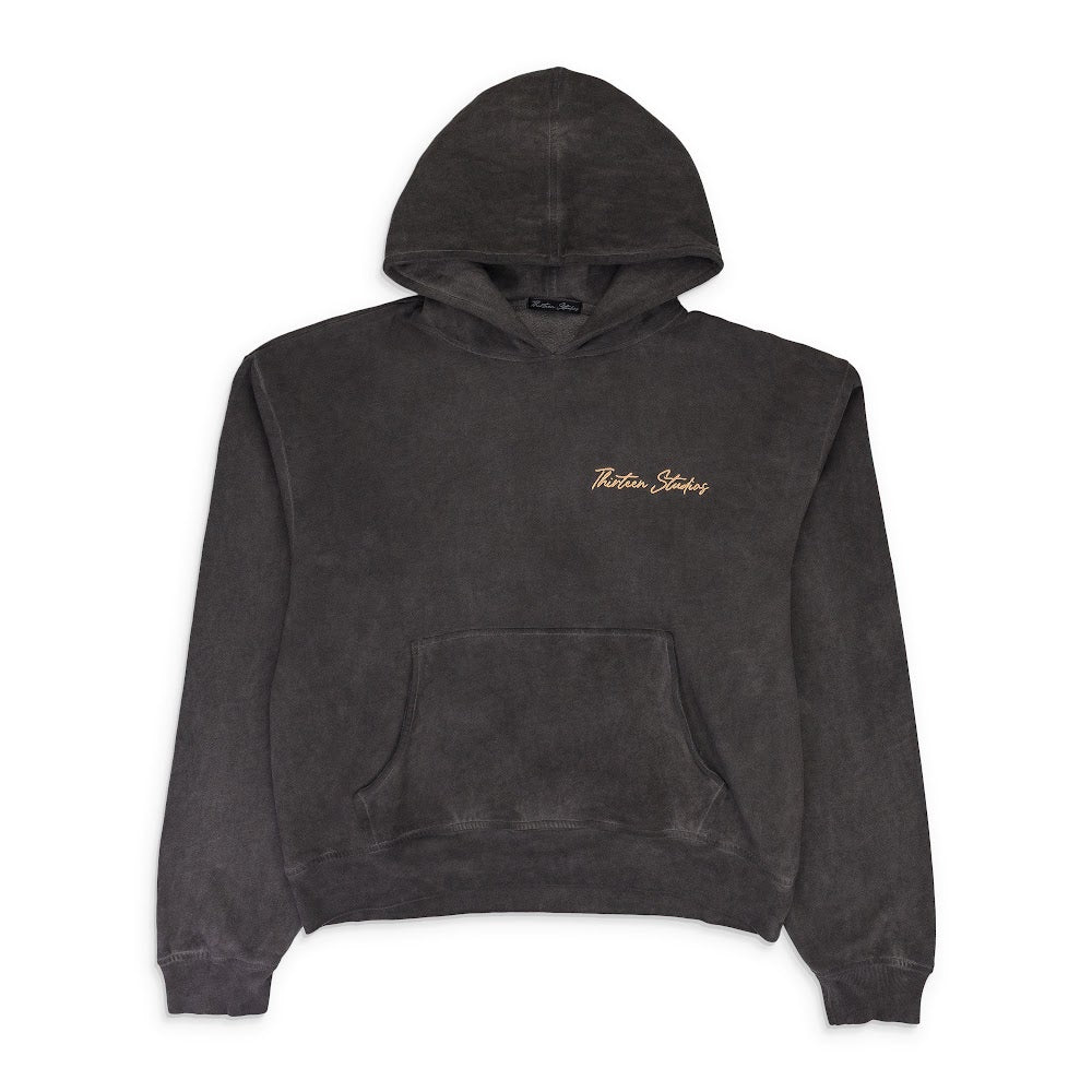 Thirteen Studios Black Oil Wash Hoodie – Prized Wear