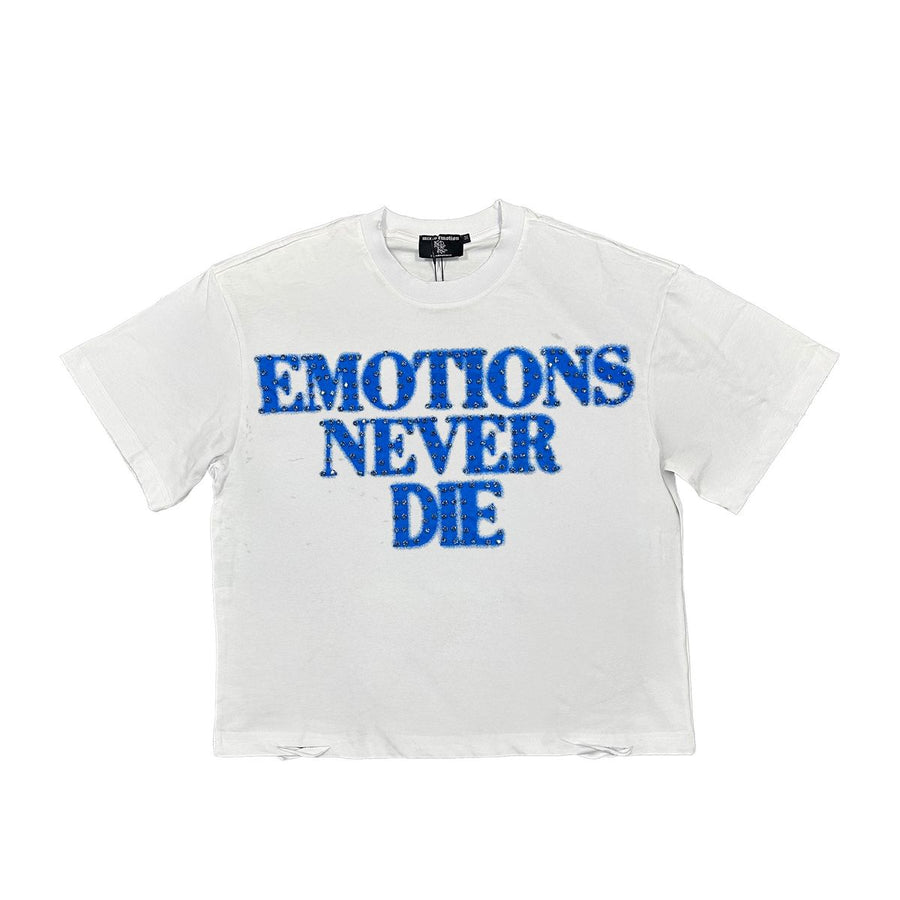 Mixed Emotion Blue End Rhinestone T-Shirt