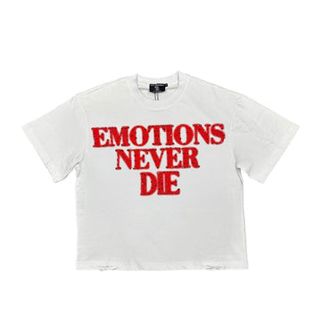 Mixed Emotion Red End Rhinestone T-Shirt