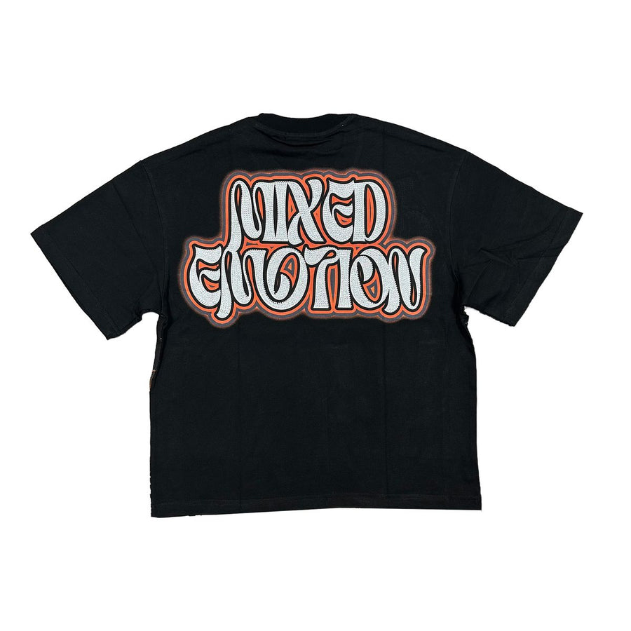 Mixed Emotion Twin Rhinestone Tee (Black)