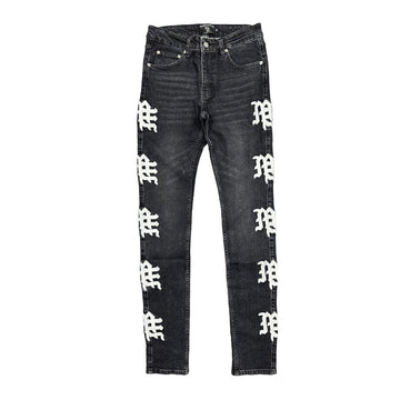 Mixed Emotion Monogram Denim (Black Wash)