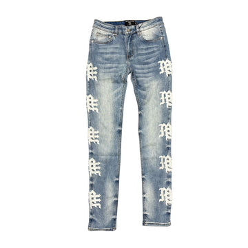 Mixed Emotion Monogram Denim (Blue Wash)