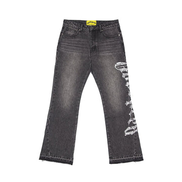 Godspeed OG Logo Flared Denim (Grey Wash)