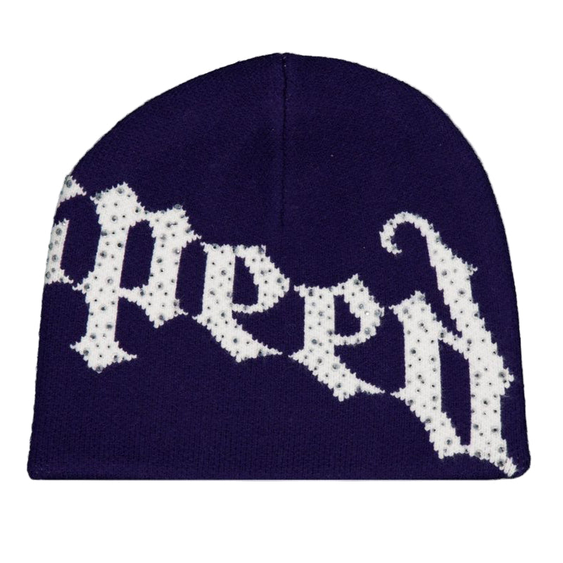 Godspeed OG Logo Studded Beanie (Navy/White)