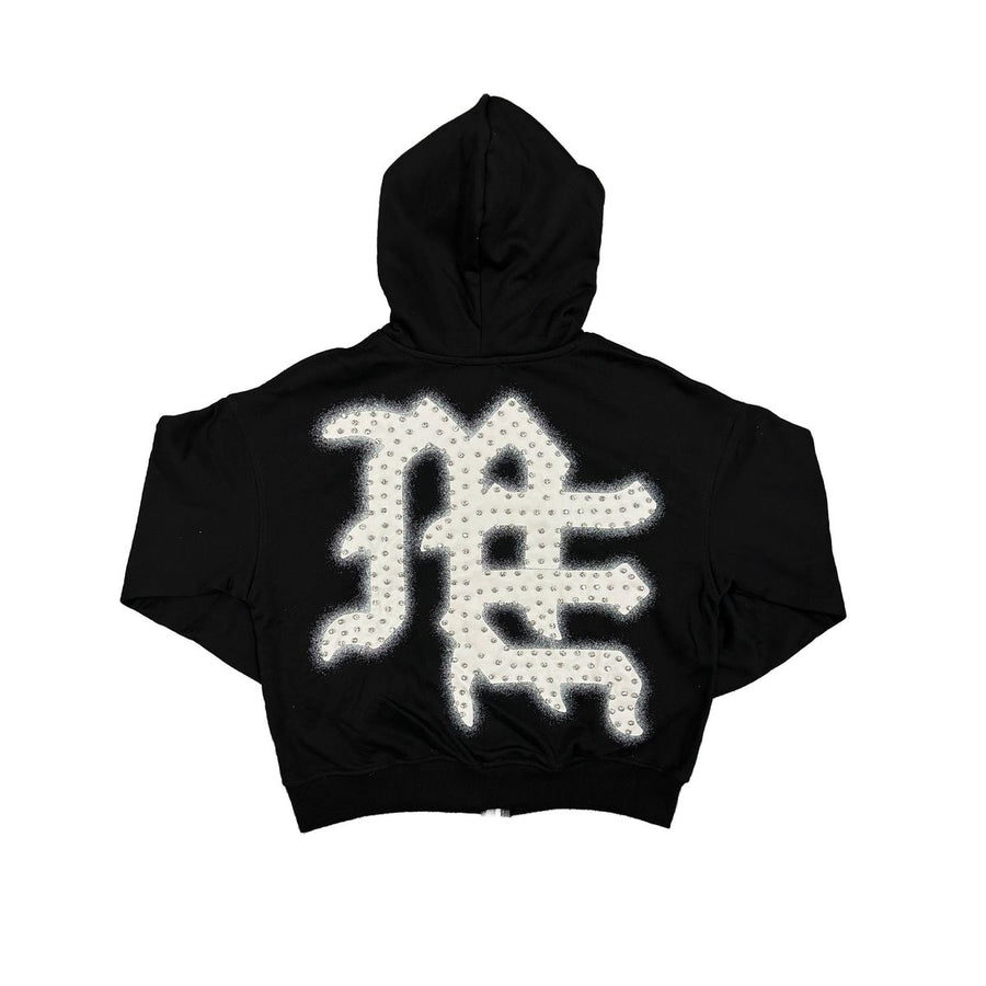 Mixed Emotion End Rhinestone Hoodie (Black)