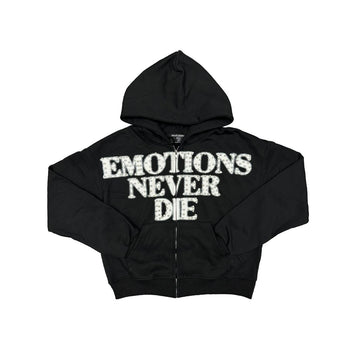 Mixed Emotion End Rhinestone Hoodie (Black)