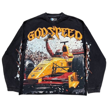 Godspeed F1 Finishline LS T-Shirt (Black Wash)