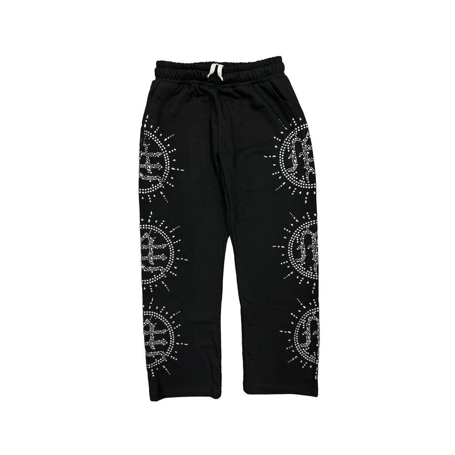 Mixed Emotion Eclipse Rhinestone Sweats (Black)