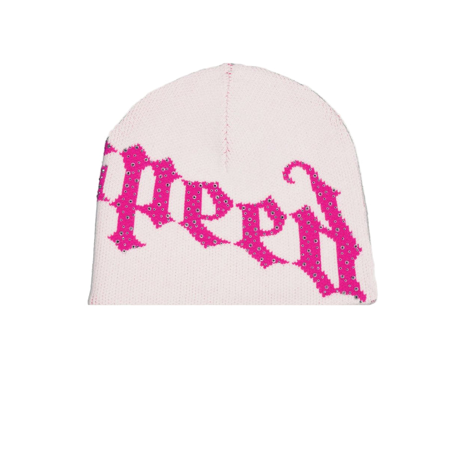 Godspeed OG Logo Studded Beanie (Pink/White)