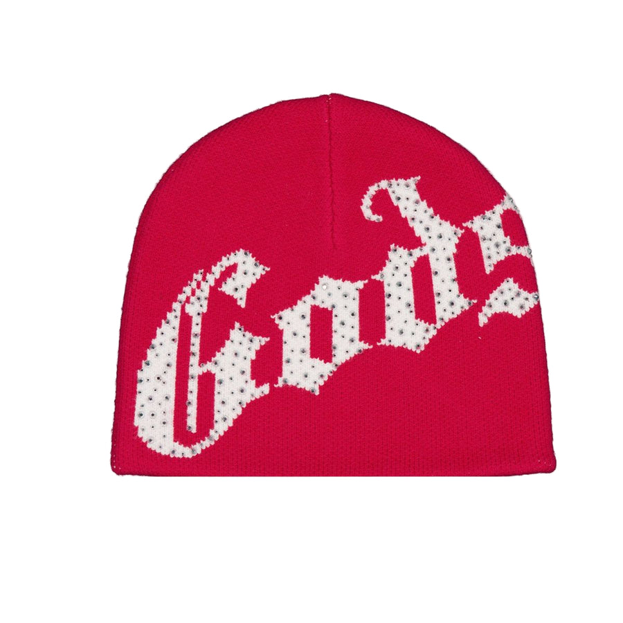 Godspeed OG Logo Studded Beanie (Red/White)