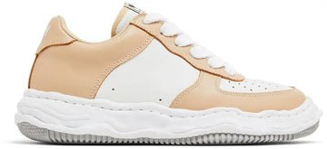 MAISON MIHARA YASUHIRO WAYNE LOW OG SOLE LEATHER SNEAKER (BEIGE/WHITE)