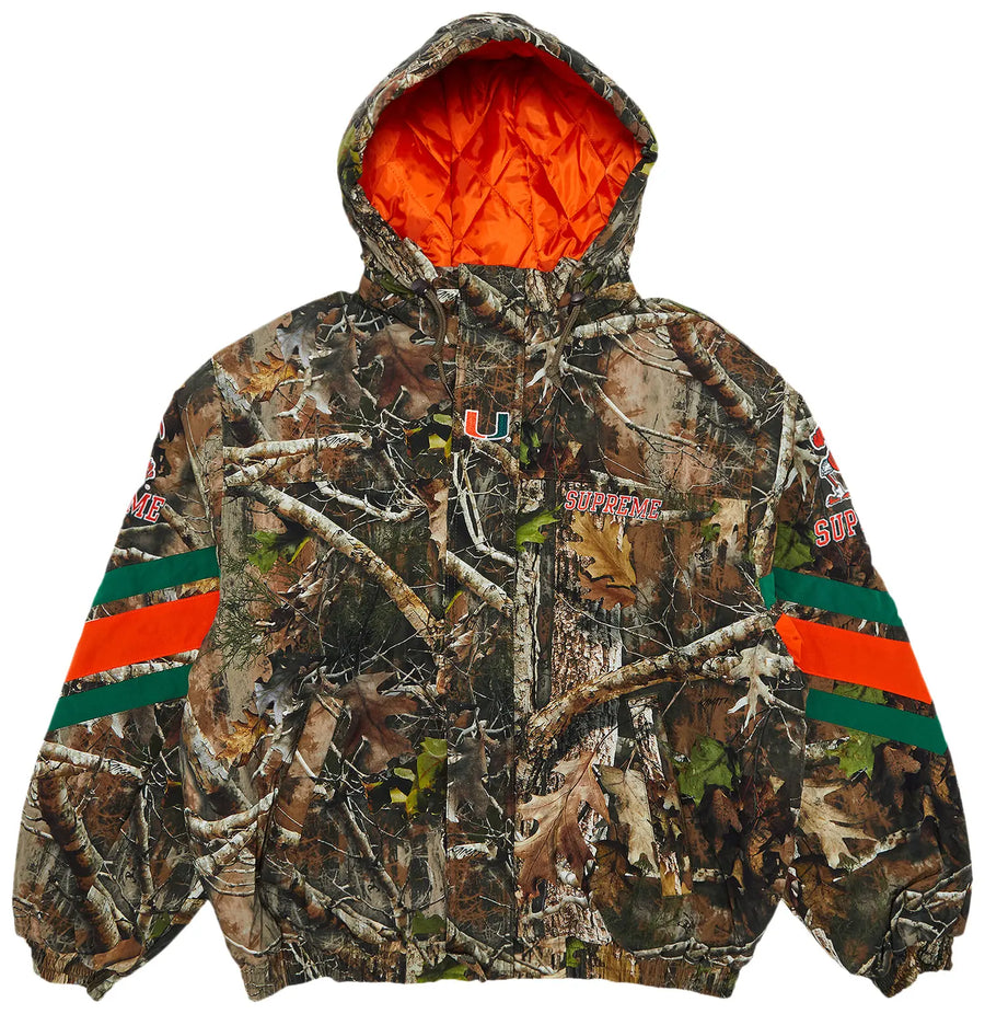 Supreme x Mitchell & Ness NCAA Hooded Stadium Jacket (Camo)