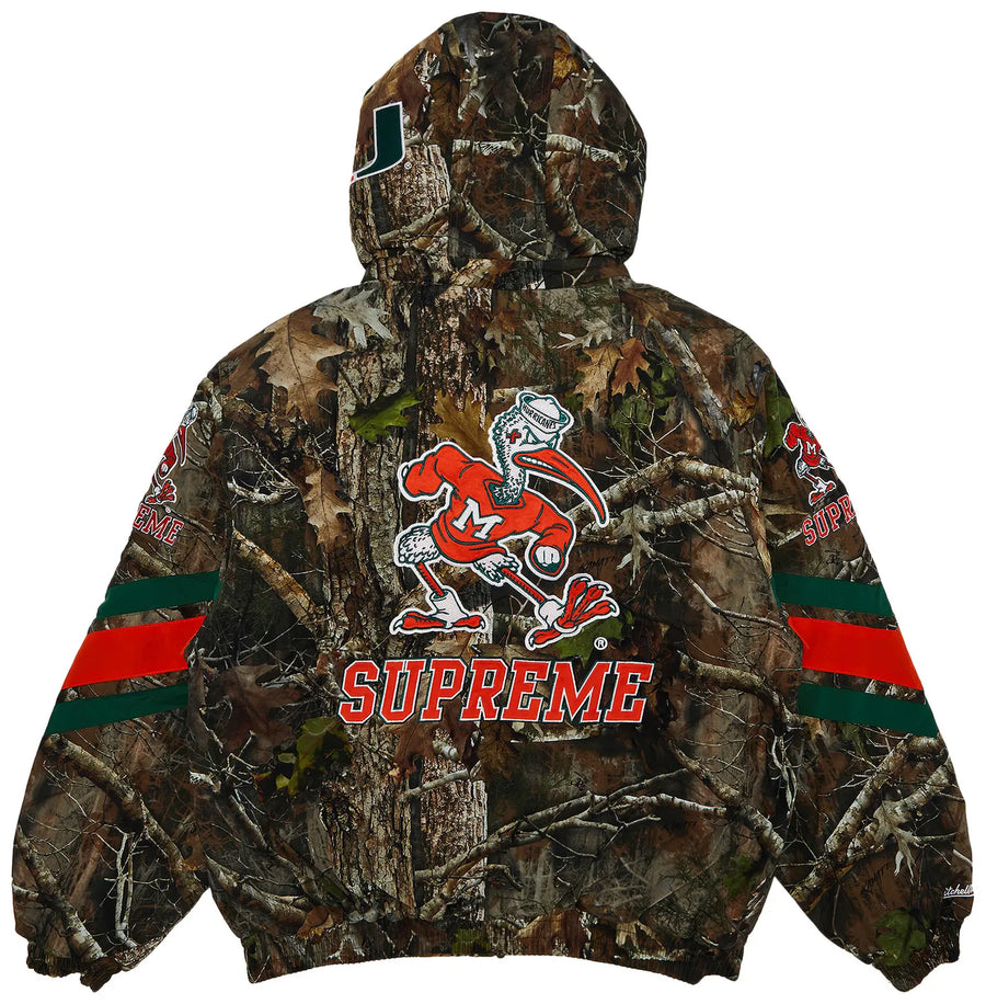 Supreme x Mitchell & Ness NCAA Hooded Stadium Jacket (Camo)