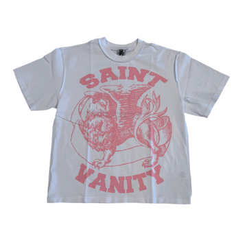 Saint Vanity White Pink Griffin Tee