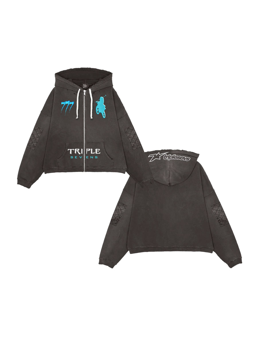 Triple Sevens Motto Hoodie (Black)