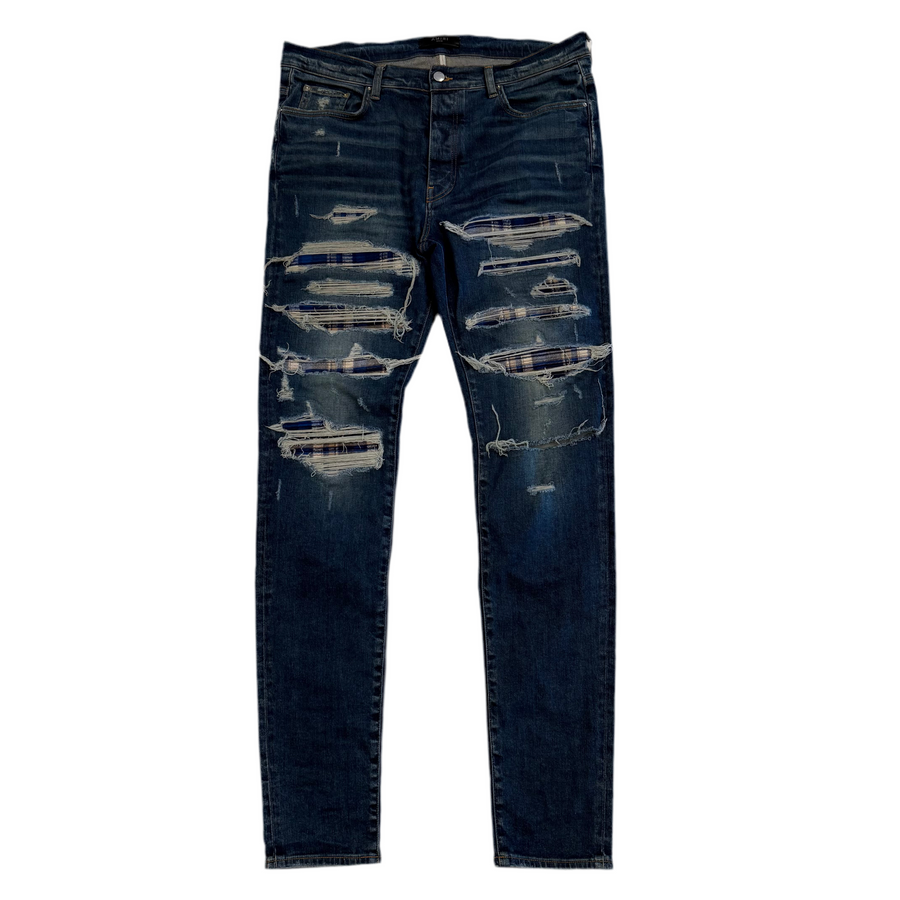 Amiri Plaid Thrasher Jeans 