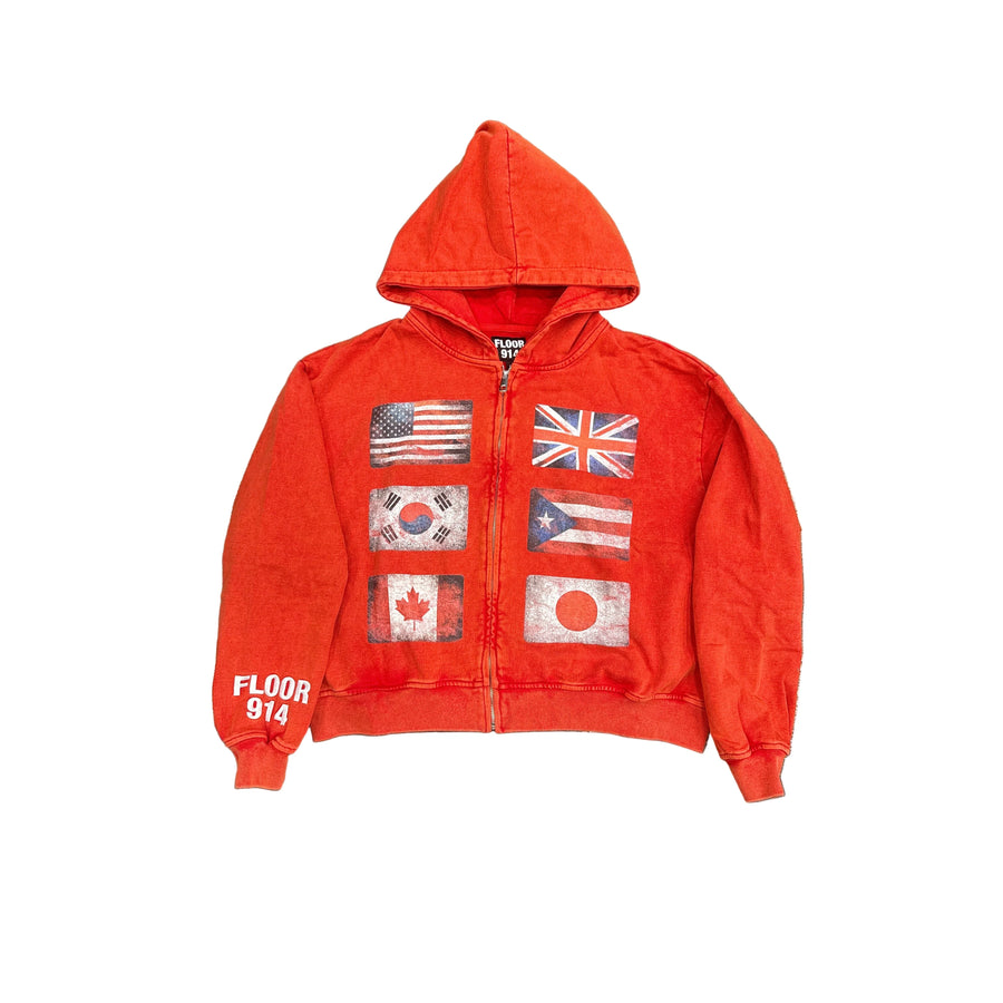 FLOOR914 RED FLAG FORCE ZIP UP