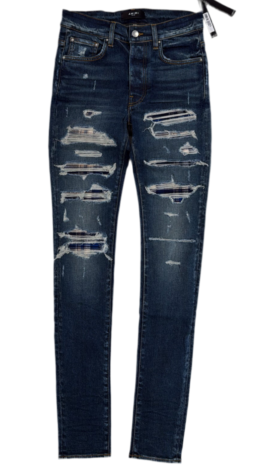 Amiri Plaid Thrasher Jeans 