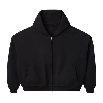HMDD ZIP UP BLACK BLANK