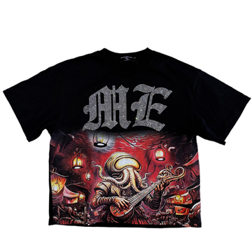 Mixed Emotion Octopus Rhinestone Tee [USED M]