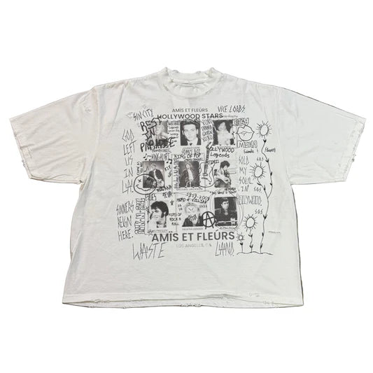 Amis Et Fleurs Hollywood Stars T-Shirt (White)