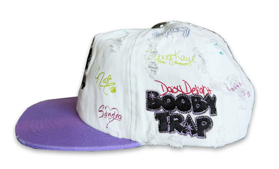 Triple Sevens Trap Logo Snapback (White)