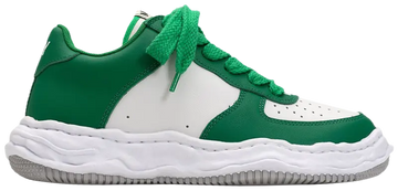 MAISON MIHARA YASUHIRO WAYNE LOW OG SOLE LEATHER SNEAKER (GREEN/WHITE)