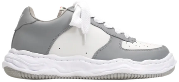 MAISON MIHARA YASUHIRO WAYNE LOW OG SOLE LEATHER SNEAKER (GREY/WHITE)
