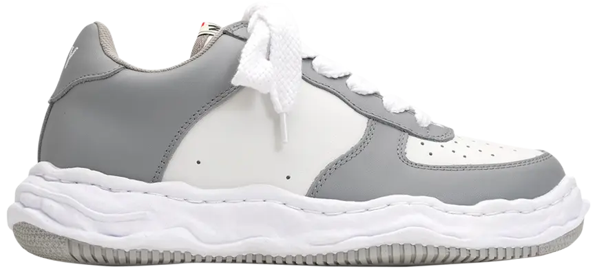 MAISON MIHARA YASUHIRO WAYNE LOW OG SOLE LEATHER SNEAKER (GREY/WHITE)