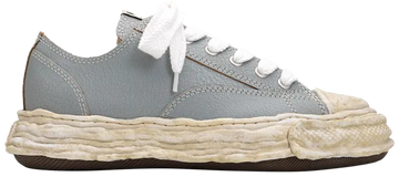 MAISON MIHARA YASUHIRO PETERSON LOW CRACKING LEATHER SNEAKER (GREY)