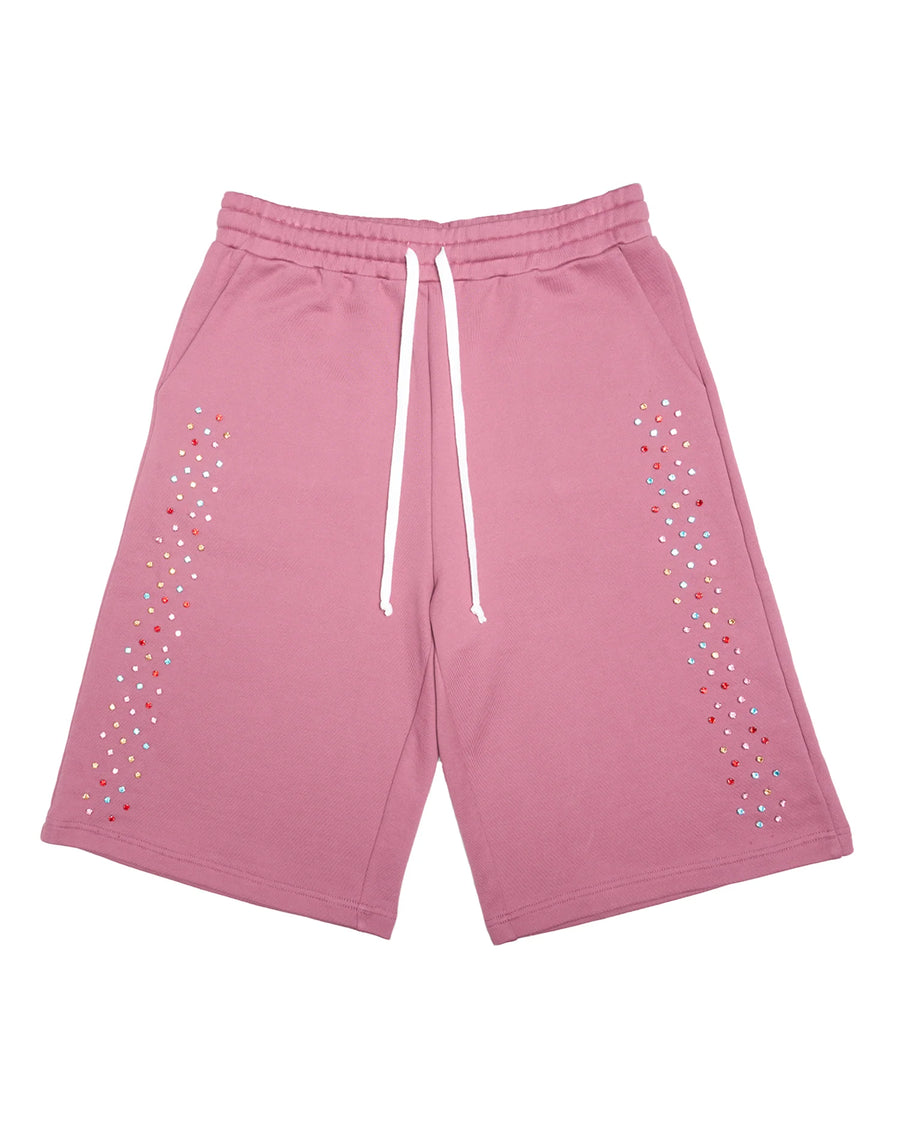 AZVA Crystal Cactus Sweat Shorts (Raspberry)