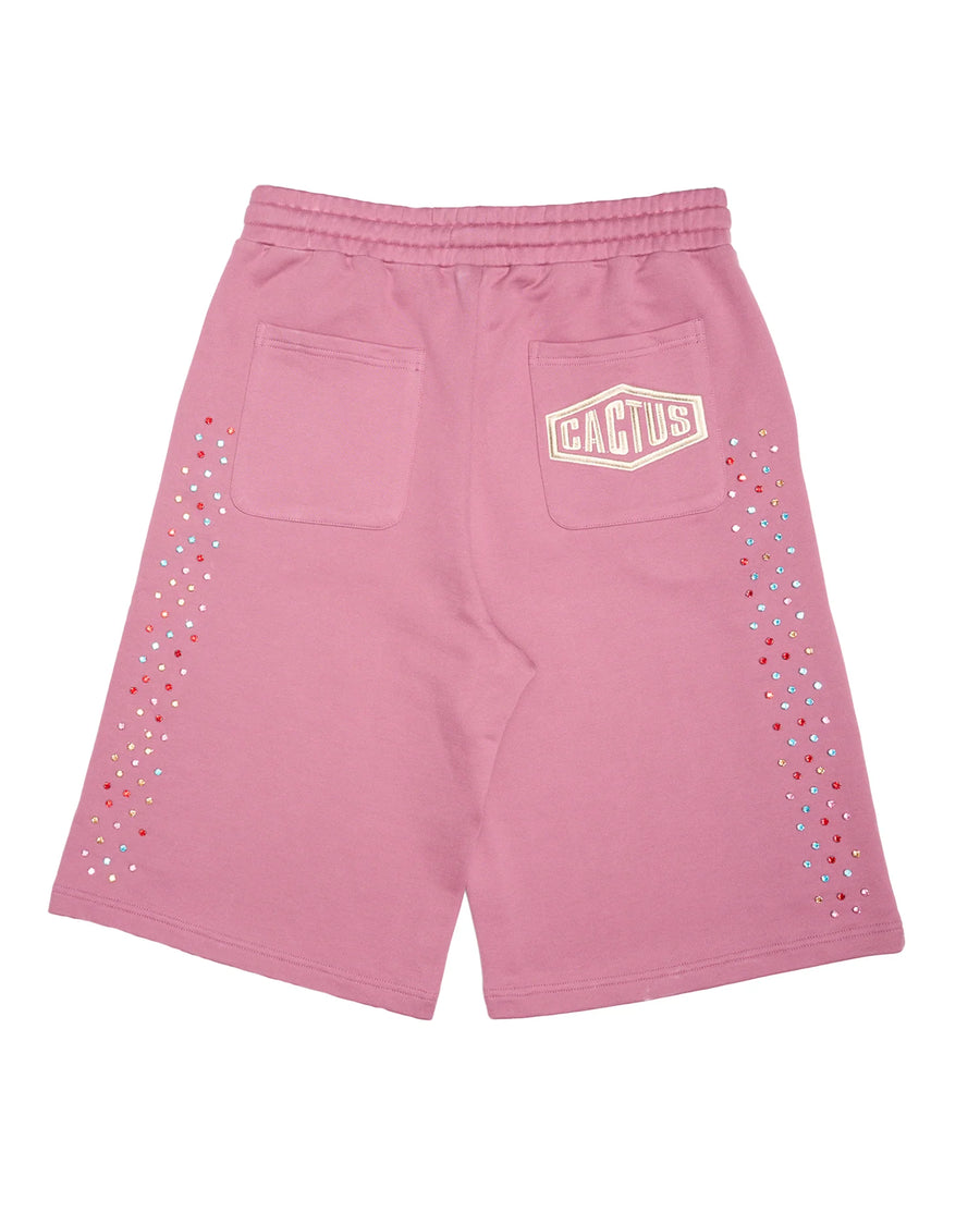 AZVA Crystal Cactus Sweat Shorts (Raspberry)