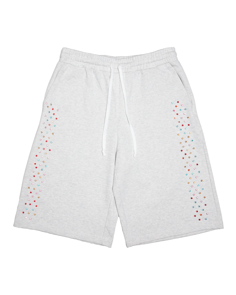 AZVA Crystal Cactus Sweat Shorts (Grey)