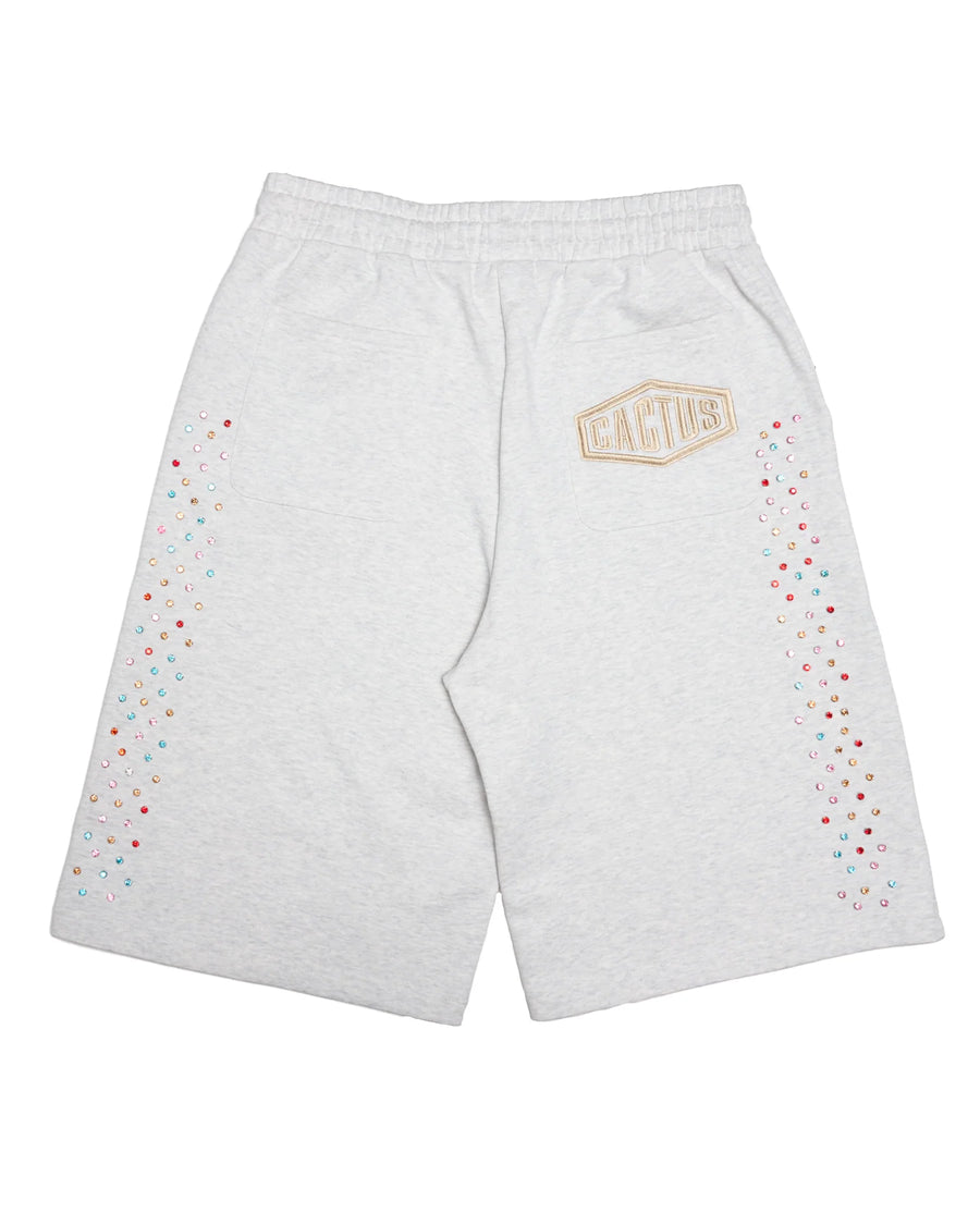 AZVA Crystal Cactus Sweat Shorts (Grey)