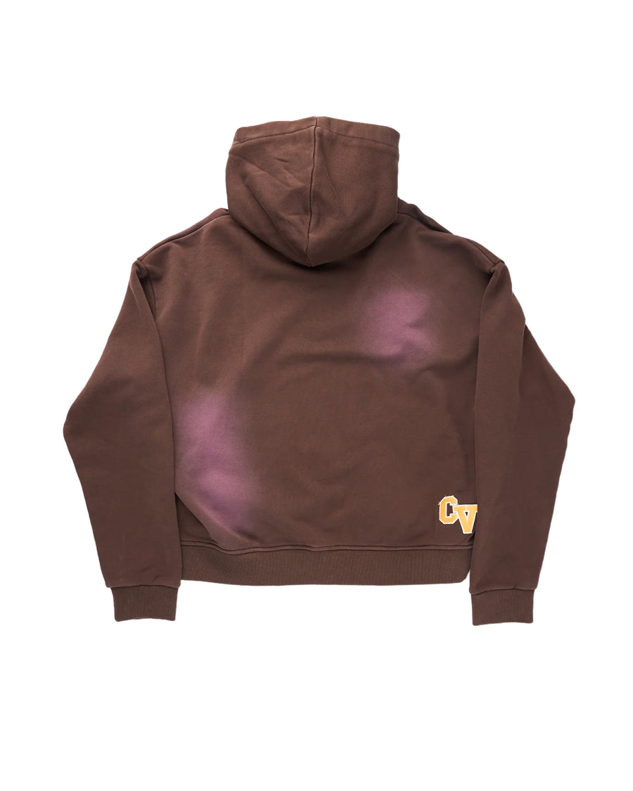 AZVA Crooked Cactus Zip Hoodie (Brown)
