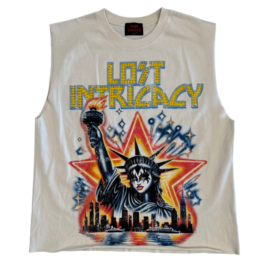 LOST INTRICACY KISS LIBERTY SLEEVELESS SHIRT
