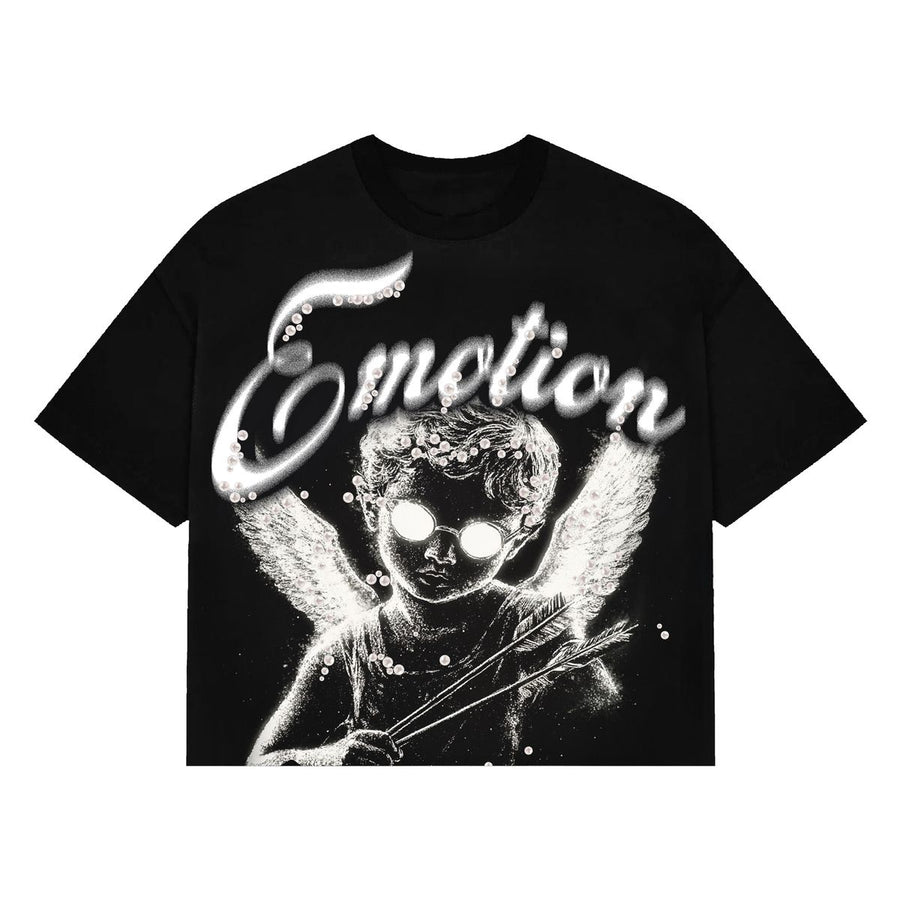 Mixed Emotion Black Pearl Cropped Tee