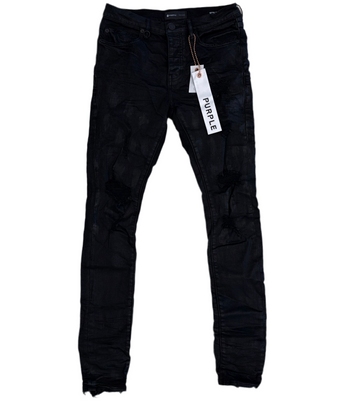 Purple Brand Black Oil Spill Jeans