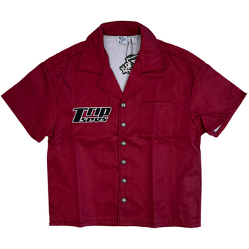 Triple Sevens Red Nylon Button Up