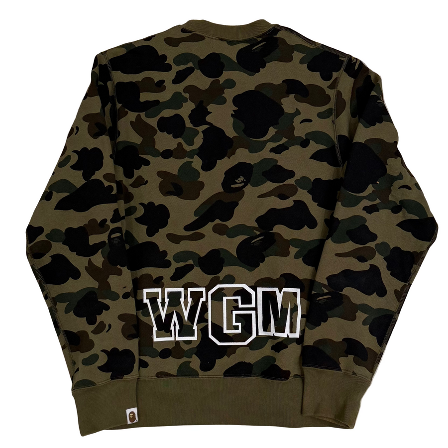 BF | BAPE 1ST CAMO SHARK CREWNECK SWEATSHIRT 