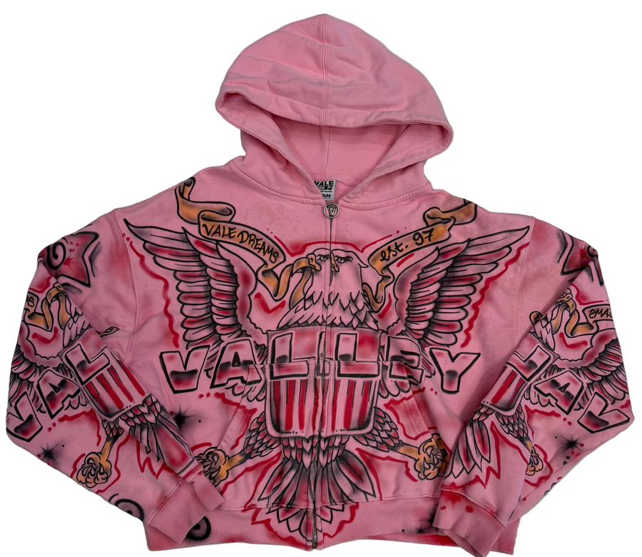 BF | Vale Forever Pink Flag Zip Up [USED M]