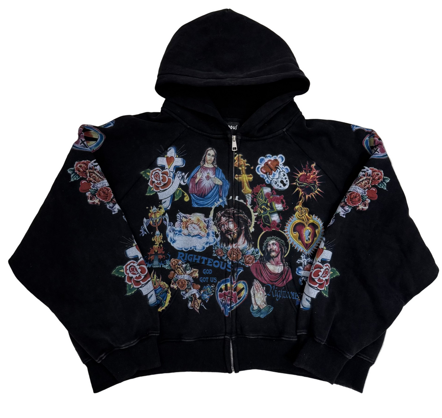 BF | Righteous Risen King Cropped Zip Up 
