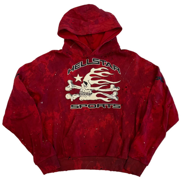 BF | Hellstar Studios Sports Tie-Dye Skull Hoodie 