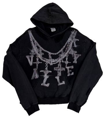BF | Vale Forever Black Big Chain Hoodie [USED XL]