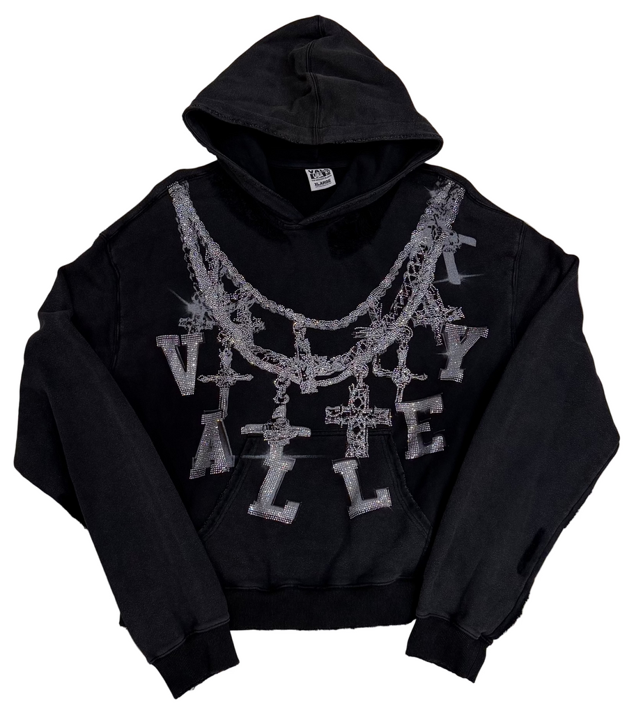 BF | Vale Forever Black Big Chain Hoodie [USED XL]
