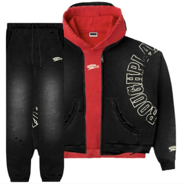 RoughPlay Double Hood Sweatsuit (Black)