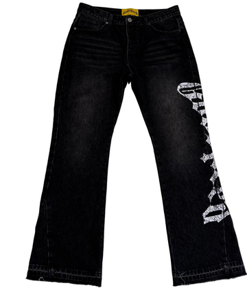 BF | Godspeed OG Logo Flared Denim (Grey Wash) [USED 32W]