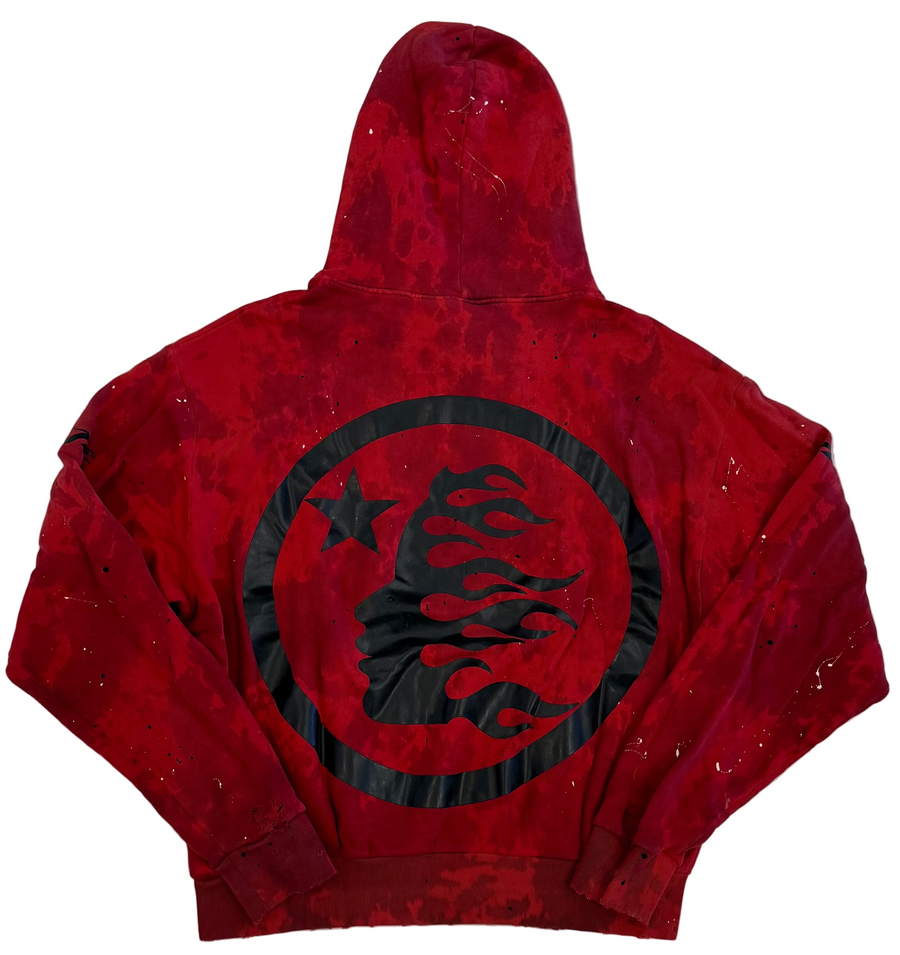 BF | Hellstar Studios Sports Tie-Dye Skull Hoodie 