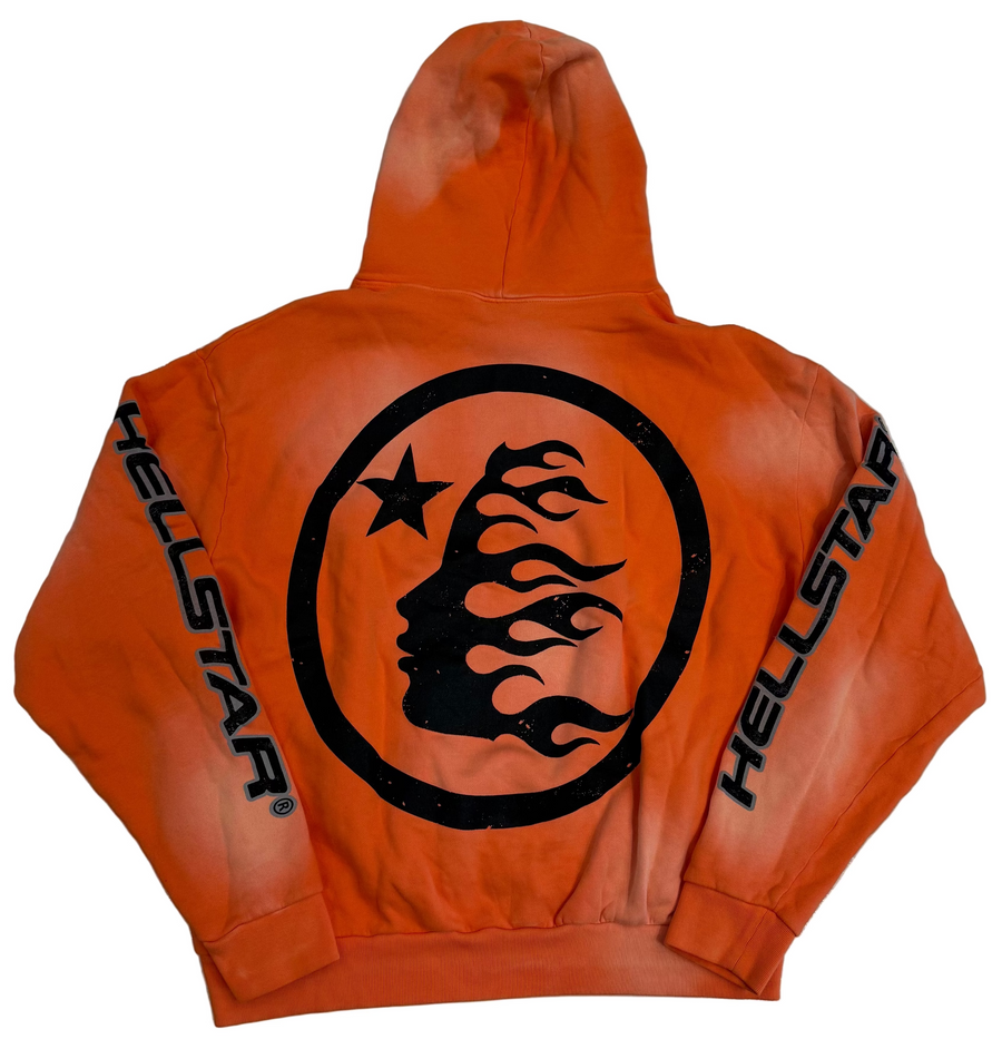 BF | Hellstar Studios Fire Orange Hellstar Hoodie [USED XL]